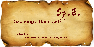 Szobonya Barnabás névjegykártya