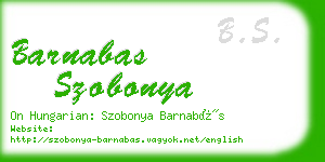 barnabas szobonya business card